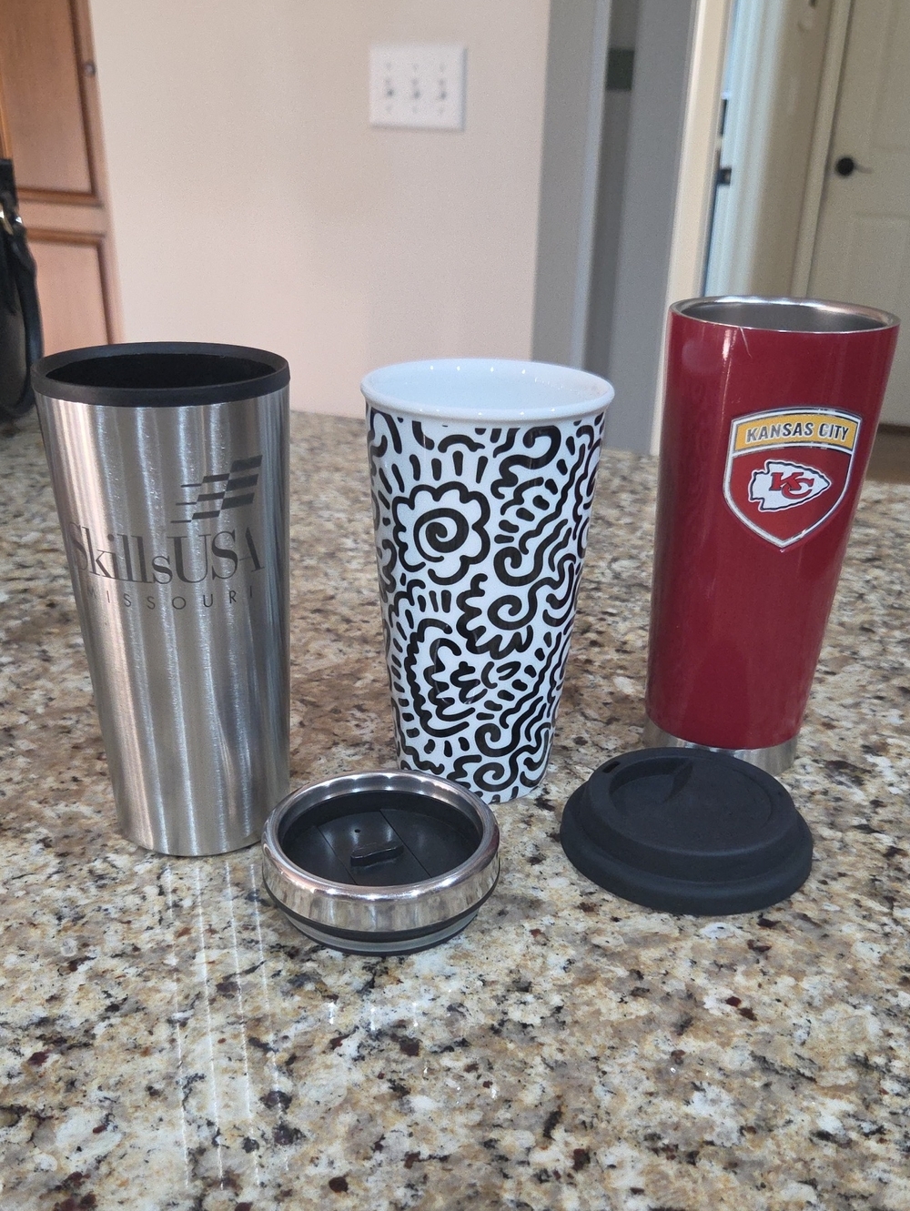 Kansas City Red Stainless Travel Tumbler - Official Team Logo & 2 Tumblers